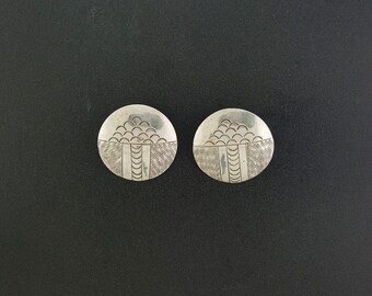 Vintage Navajo round post earrings
