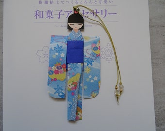 BMA00007 Handmade kawaii cute Japanese Origami Geisha bookmark Shiori Ningyo Washi Chiyogami Yuzen Kokeshi paper craft back to school