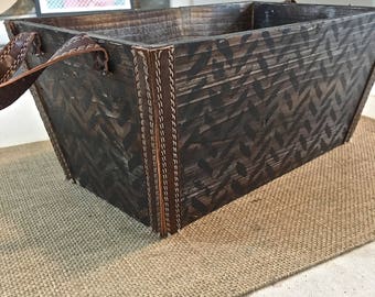 Upcycled Stenciled Flower Box