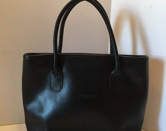 Lancaster Paris Purse ~ Made in France ~ Black Purse ~ Zipper Closure ~ Vintage