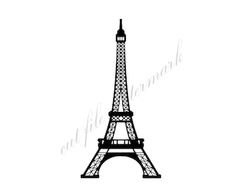 Eiffel Tower Cut Files SVG & Studio 3 File for Silhouette Brother Cricut Cutouts Decals Designs SVGs Cutout Photo Decal Logos Logo France