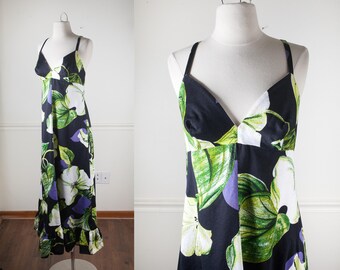 Hawaiian Maxi Dress, 70s Dress, Psychedelic Dress, Long Dress, Hawaiian Dress, 60s Dress, Summer Dress, Festival Dress, 60s clothing