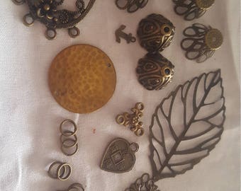 Bronze tone antique gold Components Destash
