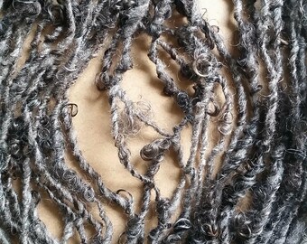 100% Wool Hand-spun Yarn with Locks