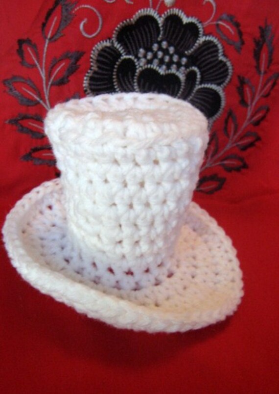 mini crochet top hat
