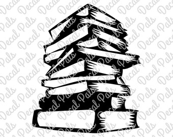 Stack of Books | #DP99-0115 | Teacher cut design | FCM, SVG file formats | ***Not a physical item***