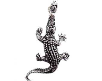 Crocodile pendant handcrafted in steel