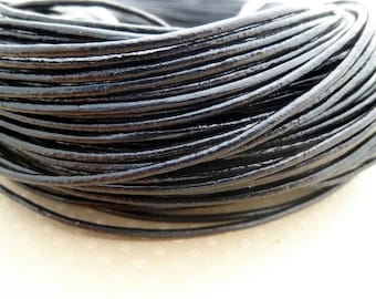 m 1.5 black leather cord 2 mm-CC15 0887