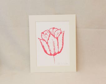 Red Tulip print