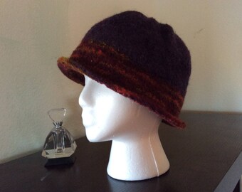 Classic Felted Dark Purple Bucket Hat