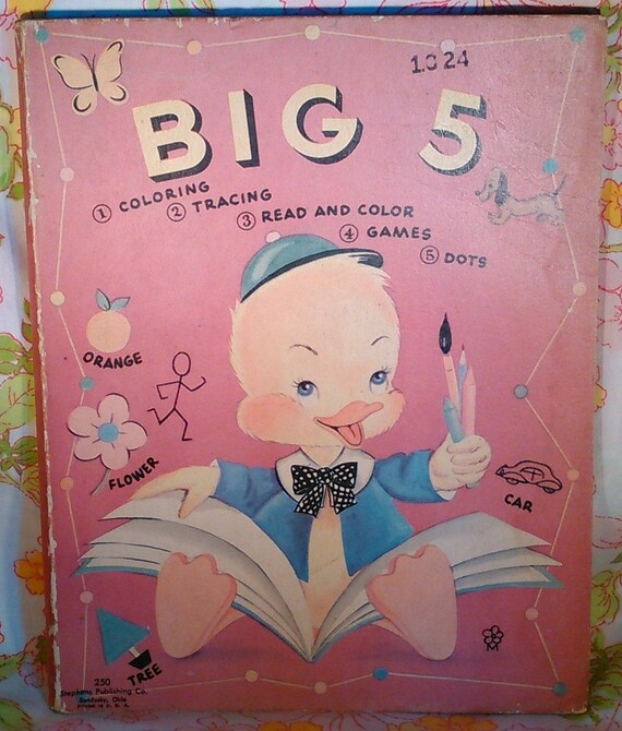 Big 5 Coloring Activity + Uncle Wiggily + Vintage Kids Book