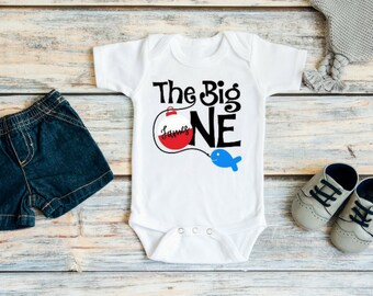 The Big One Fishing Birthday - First Birthday Outfit Boy - First Birthday Boy - Baby Boy First Birthday Outfit - 1st Birthday Boy Outfit