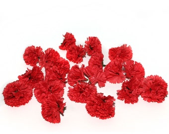 25 Valentine Red Baby Carnations - Artificial Flowers