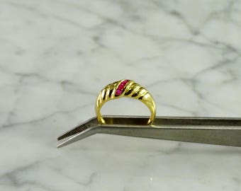 Ruby and 10 Kt Gold Ring Size 6