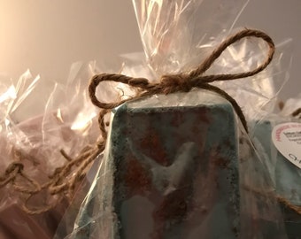 Mint chocolate handmade shea butter soap,
