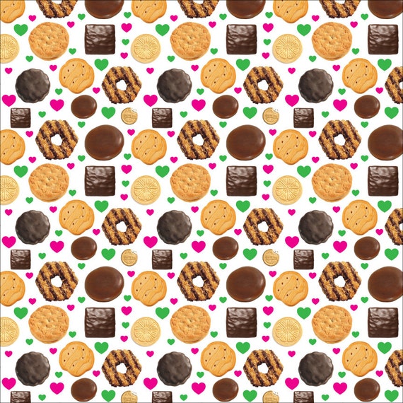 Girl Scout Cookie Seamless Digital Pattern Wallpaper ABC