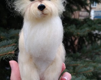CUSTOM DOG Portrait from Photos, Needle felted Yorkie, Custom Pet portrait, Custom Dog Figurine, Felt Pet Memorial Pet Replica, Yorkie Lover