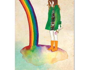 My Yellow Boots - A3 Art Print | Made in Australia