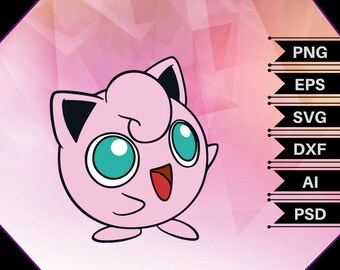 Jigglypuff svg,Pokemon svg, Pokemon clipart,pokemon vector,pokemon cut file,pokemon birthday,pokemon printable,pokemon decal,pokemon shirt
