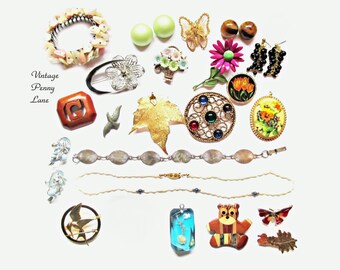 Collection Vintage Costume Jewelry / Jewellery, Destash Lot