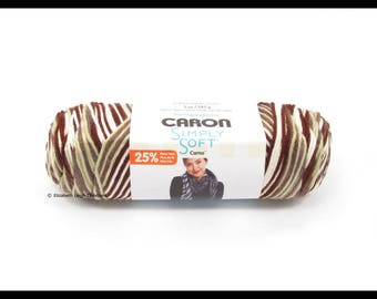 Caron Simply Soft Camo Yarn, Woodland Camo, 5 oz