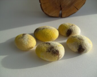 Felt Fridge Magnets - Set of 5 Stones - Stones