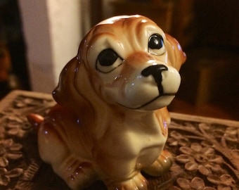 Vintage Bone China Dog Figurine