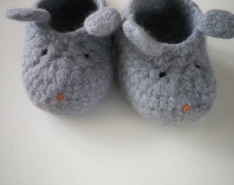 Baby Booty felt mouse. Baby Booties. Mouse.