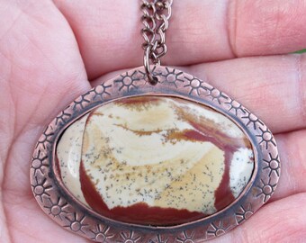 Picture Jasper and Copper Pendant