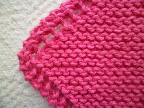 Hot Pink Cotton Dishcloth