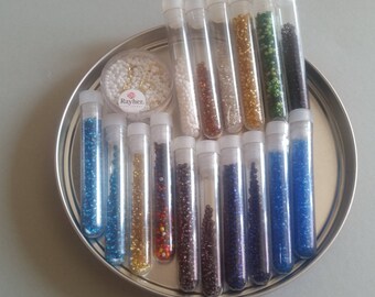 Assorted beads seed - many colors / + / 100g