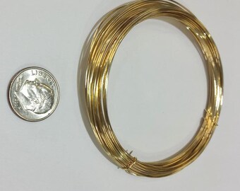 Gold Filled Wire, 22 Gauge, 12KGF, Half Hard or Soft, Round, 3 Feet, 5 Feet, 10 Feet