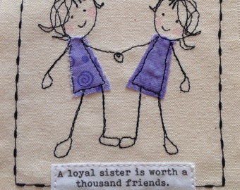 Birthday card for sister. Sister get well. Sister thank you. Twin sister card. Can be personalised with your words printed top of the card.