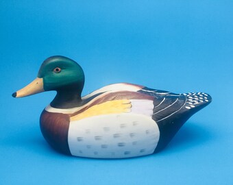 Ceramic Mallard Duck, Mallard Duck Figurine, Duck Decoy, Gift for Him
