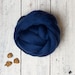 Ocean 4 oz Ethical Merino Wool Roving Combed Top Fiber, Dark Blue, for Felting, Nuno and Spinning, Animal Friendly from Non-mulesed sheep