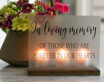 Wedding Memorial Sign - In Loving Memory Wedding Sign - Acrylic Wedding Sign - Memorial Candle - Memory Wedding Decor - Wedding Luminary