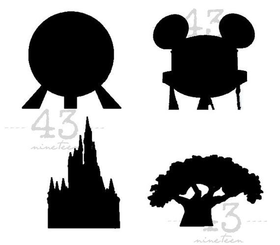 Download PNG & SVG Digital File Download for all four Disney Parks