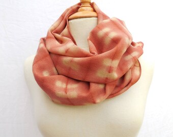 Copper Orange wool Challis scarf
