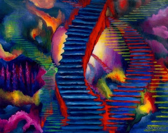 Stairways Prints from Orginal Acrylic on Canvas