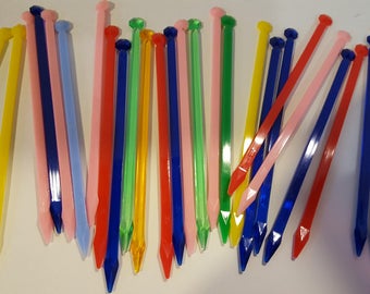 Vintage faceted swizzle sticks