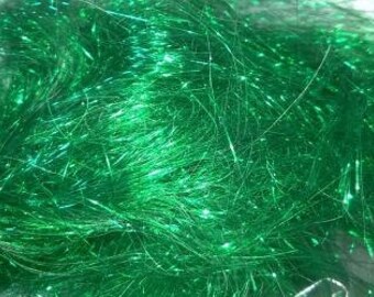 Brilliant Emerald Green Angelina Spinning Fiber for Blending Not Heat Fusible Fibers