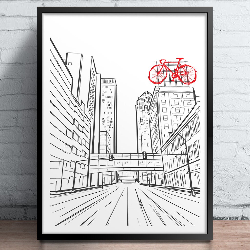 Des Moines Travelers Bike Screen Printed Poster