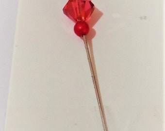 Stick Pins - Beaded Quilting Pins - Glass Beaded Stick Pins - Beaded Sewing Pins - Corsage Pins - QuiltingPins - Beaded Pins