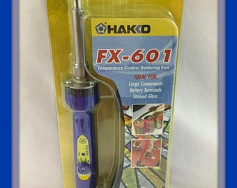 Hakko FX-601 Temperature Control Soldering Iron Stained Glass Tool Includes 3/16 Tip Jewelry Soldering Pendant Soldering CSA