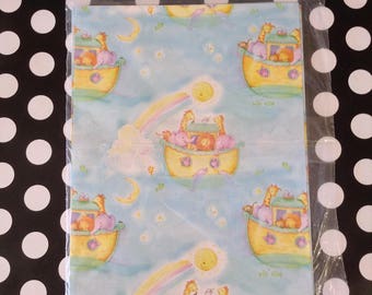 The Ark~Noah's Ark~Baby Gift Wrap~Baby Shower Wrapping Paper~Vintage~NOS~American Greetings