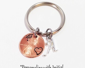 Graduation Gift, Graduation Gift for Her, Personalized Graduation Penny Keychain, Graduation Gift for best friend, High School Graduation