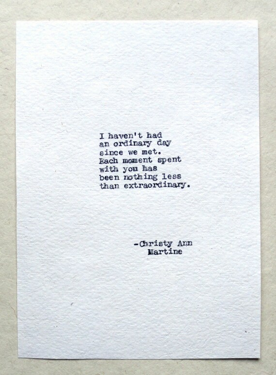 Vintage Typed Quotes - Cute Gifts for Boyfriend or Girlfriend - Typewriter Quote - Boho Decor
