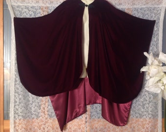 Vintage Cape/Shawl Made in England by Morgan and Oates in Plum Eggplant Color, One Size Fits Most, Dry Cleaned