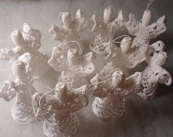 SPECIAL OFFER - Crochet Angels - set of 10 White Angels