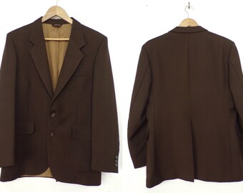 90s Levi Strauss Brown Blazer Mens Size 40R, Levis Action Suit, Levis Sporstwear, Mens Brown Blazer, Brown Sport Coat, Formal Blazer, 90s